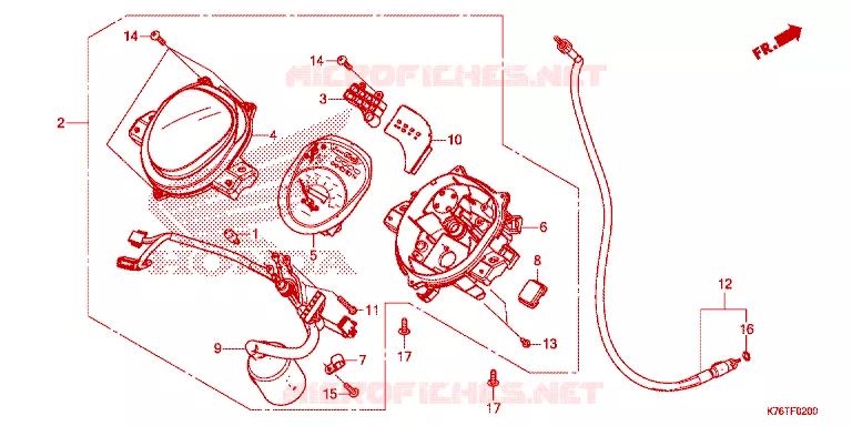 COMBINATIEMETER Honda MOTO 110 CUB 2019  NBC110MDFJ
