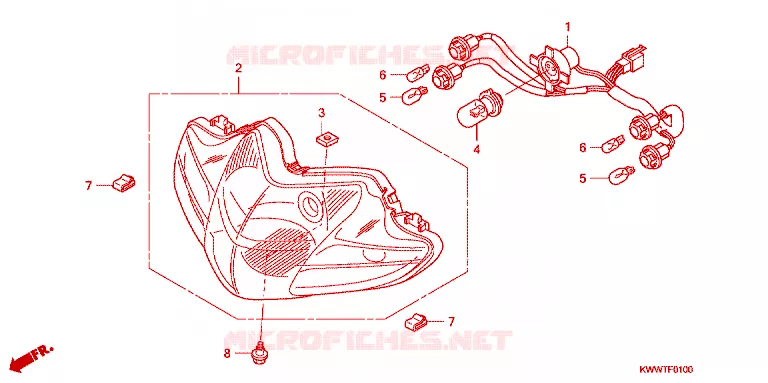 KOPLAMP Honda MOTO 110 WAVE 2014  AFS110MSFE
