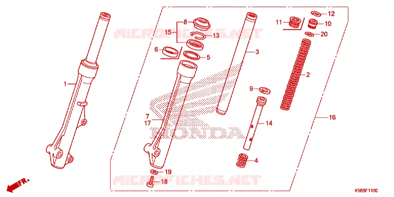 VOOR VORK Honda MOTO 110 WAVE 2016  AFS110MSFF
