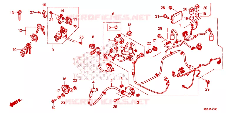 BEDRADINGSBUNDEL Honda SCOOTER 110 SCOOPY 2017  ACF110BTH_2TH