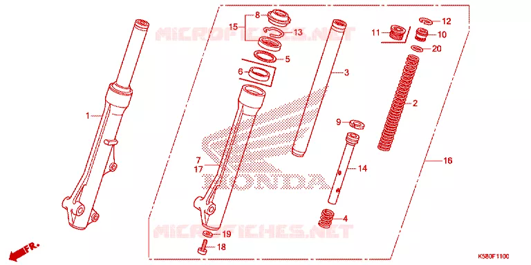 VOOR VORK Honda MOTO 110 WAVE 2018  AFS110MSFJ_TH
