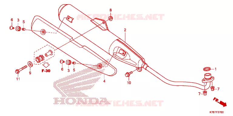 UITLAATDEMPER Honda MOTO 110 CUB 2020  NBC110MDFL