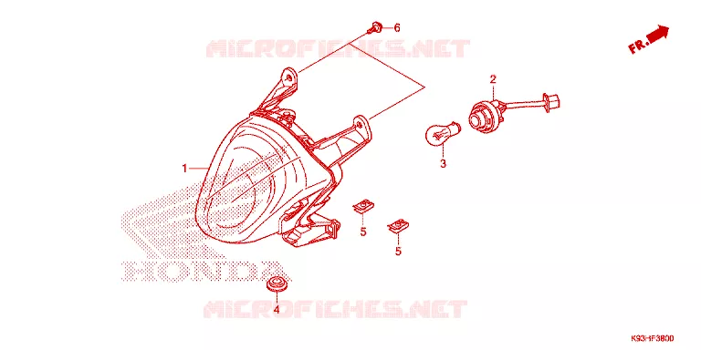 ACHTERLICHT Honda SCOOTER 110 SCOOPY 2017  ACF110CBTH