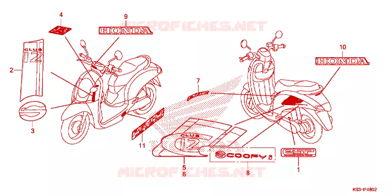 EMBLEEM/STREEP Honda SCOOTER 110 SCOOPY 2017  ACF110CBTH