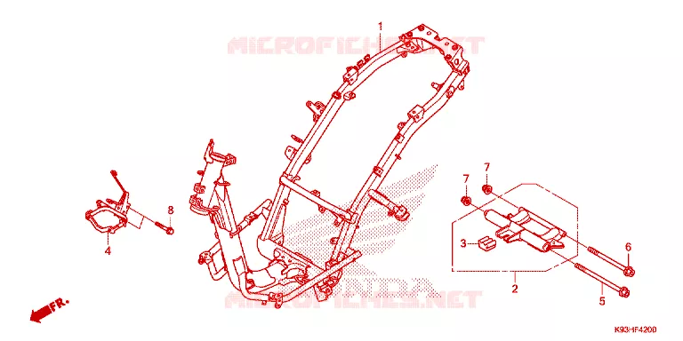 FRAME CHASSIS Honda SCOOTER 110 SCOOPY 2017  ACF110CBTH