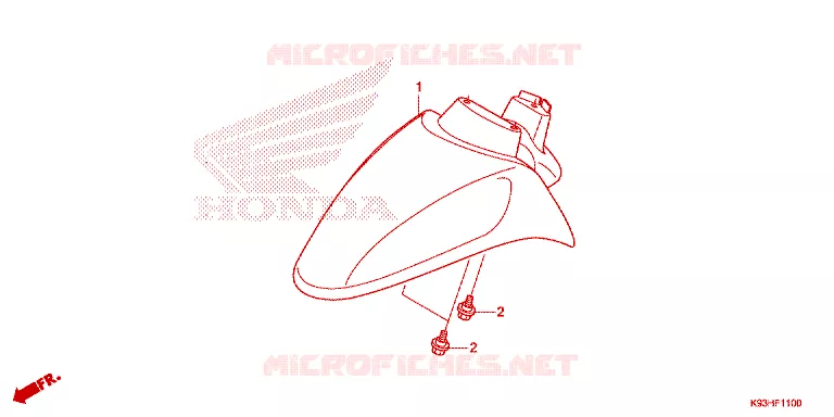 VOORSPATBORD Honda SCOOTER 110 SCOOPY 2017  ACF110CBTH