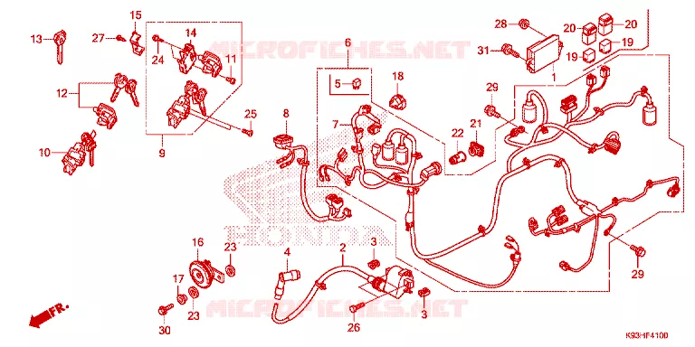 BEDRADINGSBUNDEL Honda SCOOTER 110 SCOOPY 2017  ACF110CBTH