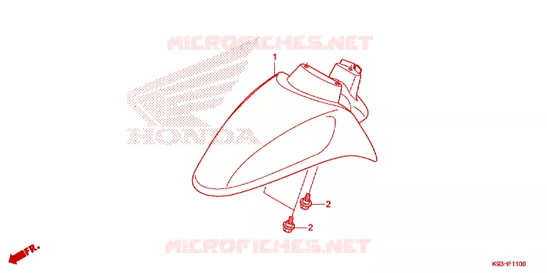 VOORSPATBORD Honda SCOOTER 110 SCOOPY 2017  ACF110CBTH