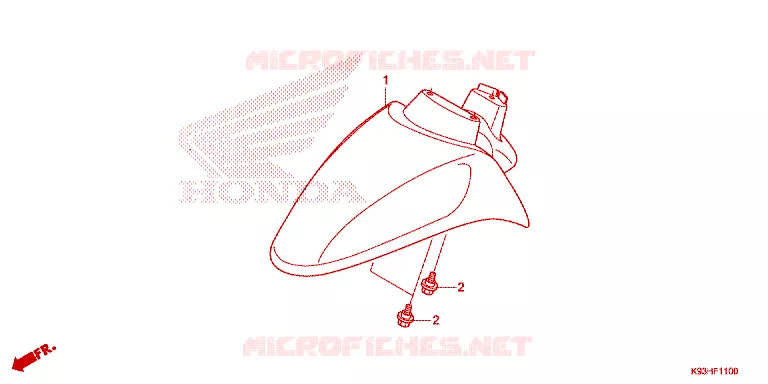 VOORSPATBORD Honda SCOOTER 110 SCOOPY 2018  ACF110BTJ