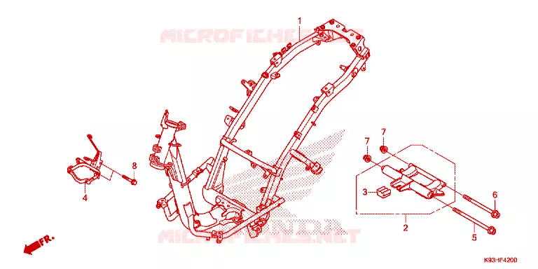 FRAME CHASSIS Honda SCOOTER 110 SCOOPY 2020  ACF110CBTK_TH