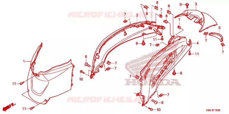 KONTPANEEL MIDDEN Honda SCOOTER 110 SCOOPY 2019  ACF110CBTK_TH