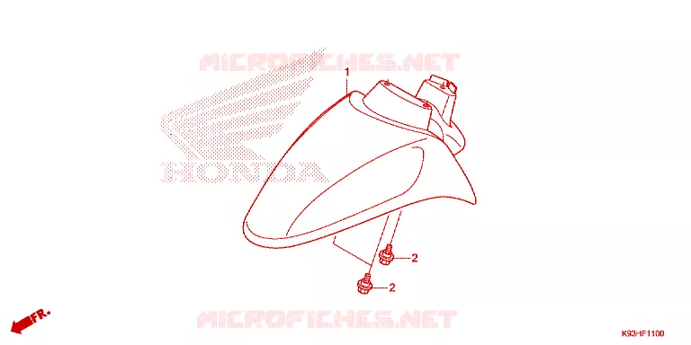 VOORSPATBORD Honda SCOOTER 110 SCOOPY 2019  ACF110CBTK_TH
