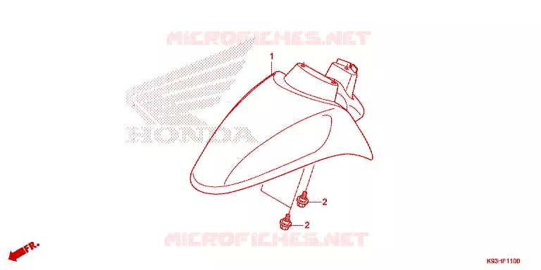 VOORSPATBORD Honda SCOOTER 110 SCOOPY 2020  ACF110BTK_2TH