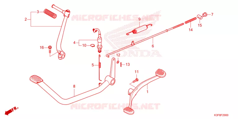 PEDAAL/KICKSTARTER ARM Honda MOTO 125 WAVE 2023  AFS125CSFP