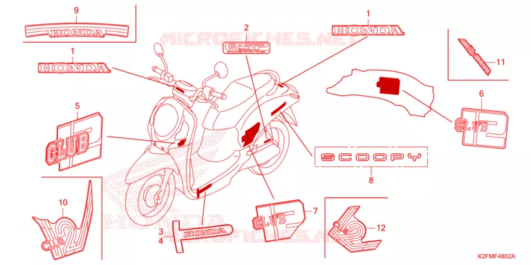 EMBLEEM/STREEP Honda SCOOTER 110 SCOOPY 2021  ACF110CBTM