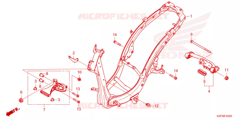 FRAME CHASSIS Honda SCOOTER 110 SCOOPY 2021  ACF110CBTM