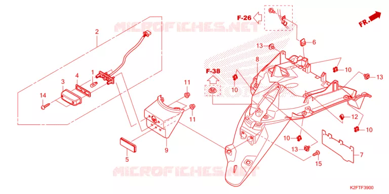 ACHTERSPATBORD  Honda SCOOTER 110 SCOOPY 2021  ACF110CBTM