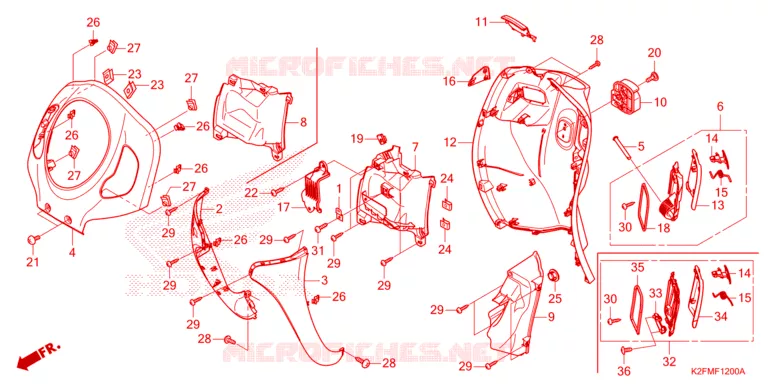 VOORKAP / BEENSCHERM Honda SCOOTER 110 SCOOPY 2021  ACF110BTM