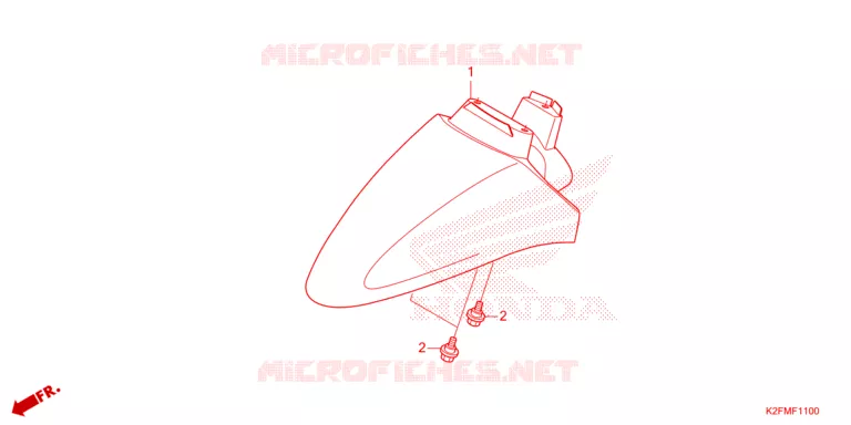 VOORSPATBORD Honda SCOOTER 110 SCOOPY 2021  ACF110BTM