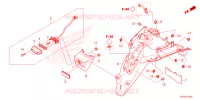ACHTERSPATBORD  voor Honda SCOOPY 110 CLUB 12 2022