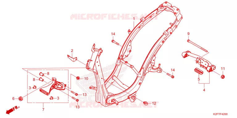 FRAME CHASSIS Honda SCOOTER 110 SCOOPY 2023  ACF110BTP_2TH