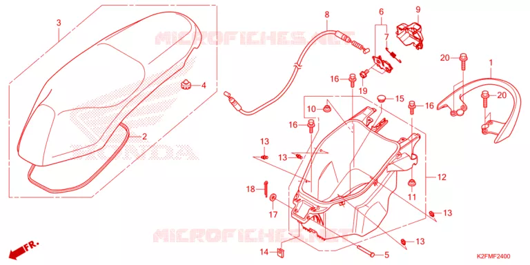 ZITTING/ BAGAGEBOX Honda SCOOTER 110 SCOOPY 2023  ACF110CBTP_3TH