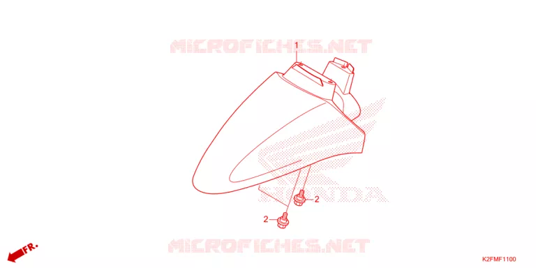 VOORSPATBORD Honda SCOOTER 110 SCOOPY 2023  ACF110CBTP_TH