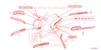 EMBLEEM/STREEP voor Honda SCOOPY 110 URBAN 2024