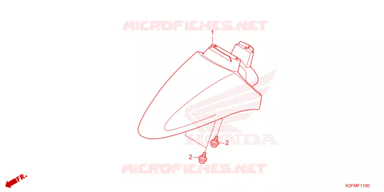 VOORSPATBORD Honda SCOOTER 110 SCOOPY 2024  ACF110BTR_2TH