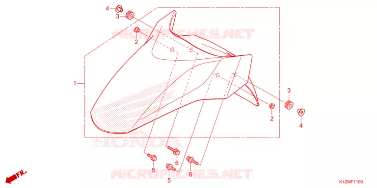 VOORSPATBORD Honda SCOOTER 160 PCX 2023  WW160P