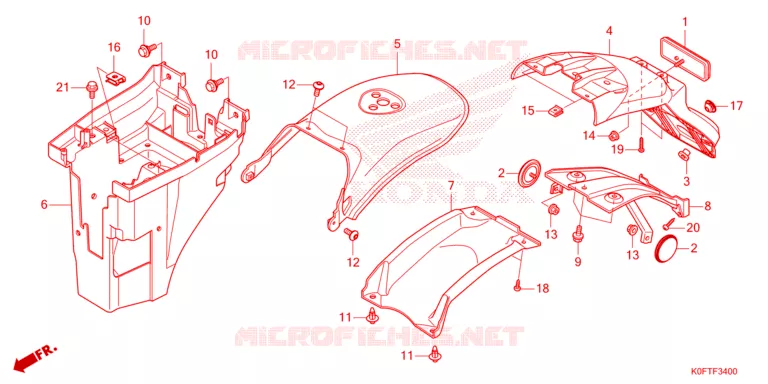 ACHTERSPATBORD  Honda MOTO 125 MONKEY 2023  Z125MN