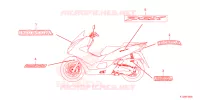 EMBLEEM/STREEP voor Honda PCX 160 2024