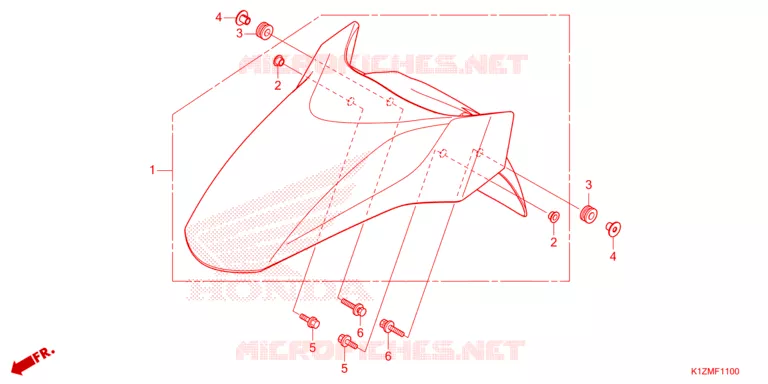 VOORSPATBORD Honda SCOOTER 160 PCX 2024  WW160R