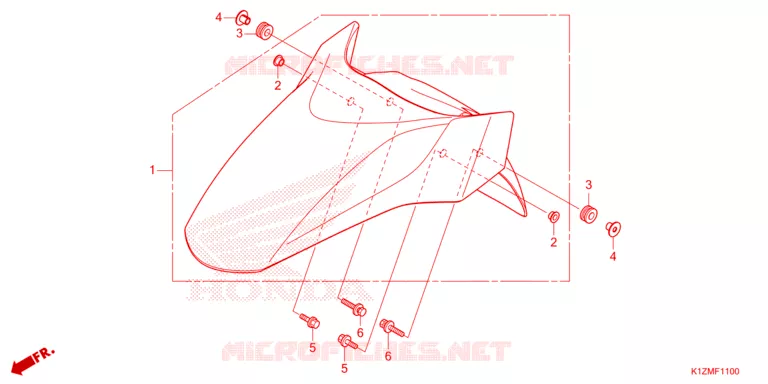 VOORSPATBORD Honda SCOOTER 160 PCX 2024  WW160R
