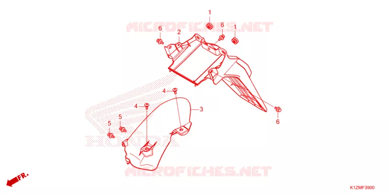 ACHTERSPATBORD  Honda SCOOTER 150 PCX 2022  WW150N_CA