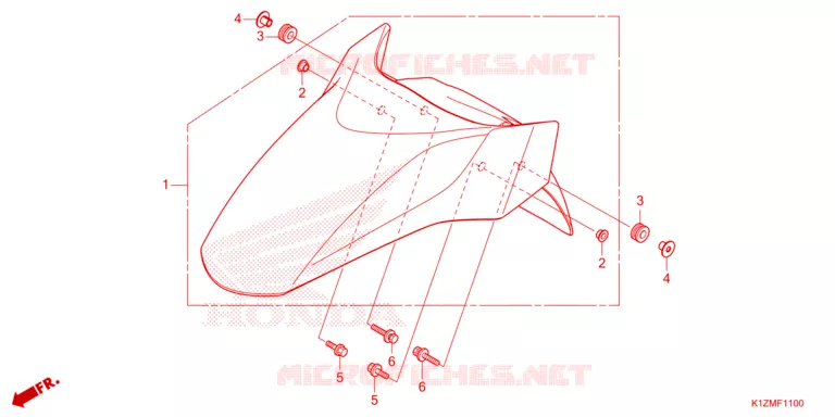 VOORSPATBORD Honda SCOOTER 150 PCX 2022  WW150N_CA