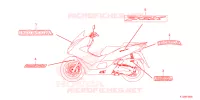 EMBLEEM/STREEP voor Honda PCX 150 2022