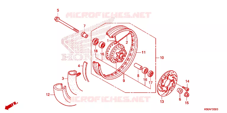 VOORWIEL Honda SCOOTER 125 CLICK 2020  ACB125BTL