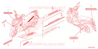 EMBLEEM/STREEP voor Honda CLICK 125 SPOKED WHEELS 2023