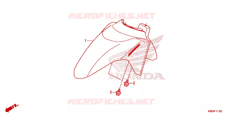 VOORSPATBORD Honda SCOOTER 125 CLICK 2021  ACB125CBTM
