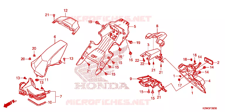 ACHTERSPATBORD  Honda SCOOTER 150 ADV 2020  ADV150AL