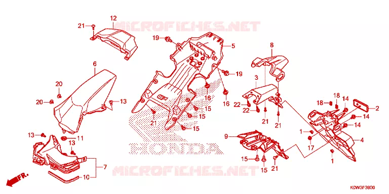 ACHTERSPATBORD  Honda SCOOTER 150 ADV 2019  ADV150AL