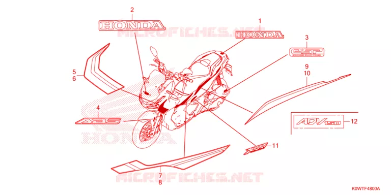 EMBLEEM/STREEP Honda SCOOTER 150 ADV 2022  ADV150AM