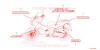 EMBLEEM/STREEP voor Honda ADV 160 ABS 2024