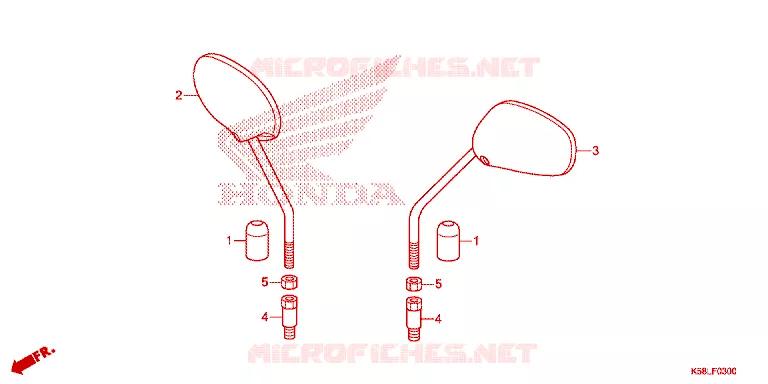 SPIEGEL Honda MOTO 110 WAVE 2020  AFS110KDFL