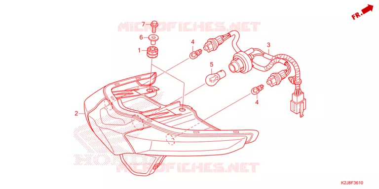 ACHTER COMBINATIE LICHT Honda MOTO 110 WAVE 2023  AFS110KDFP