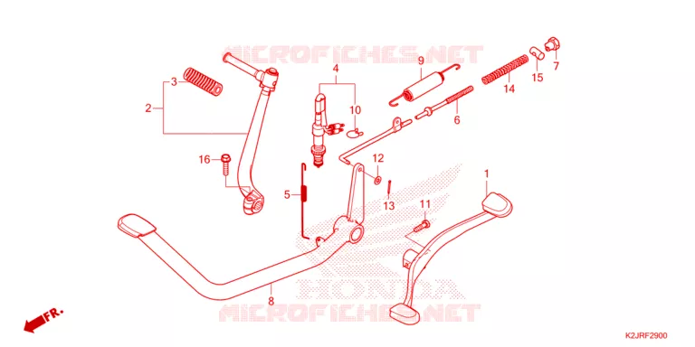 PEDAAL/KICKSTARTER ARM Honda MOTO 110 WAVE 2024  AFS110KDFR