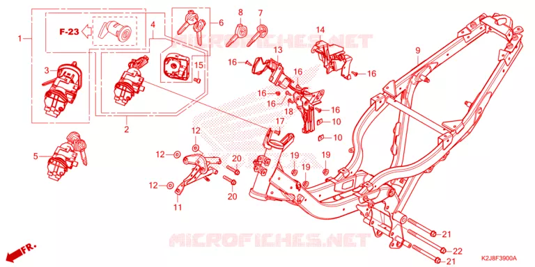 FRAME CHASSIS Honda MOTO 110 WAVE 2021  AFS110KSFM