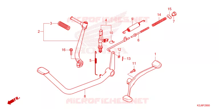PEDAAL/KICKSTARTER ARM Honda MOTO 110 WAVE 2021  AFS110KSFM