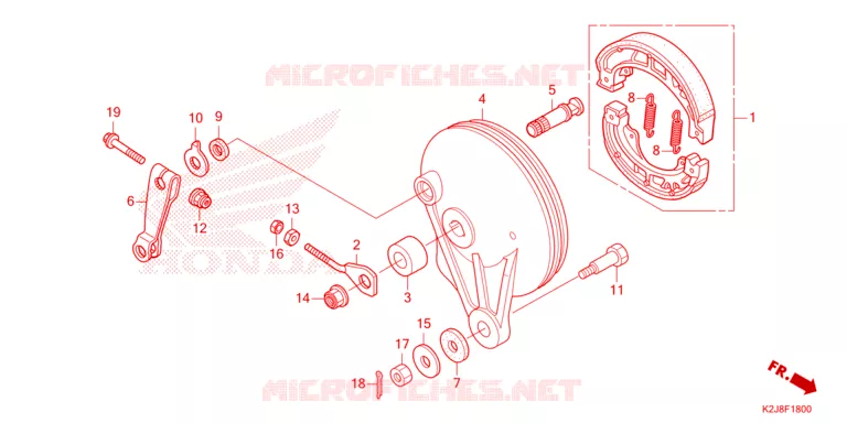 ACHTERREMPANEELSCHOENEN Honda MOTO 110 WAVE 2021  AFS110MCFM